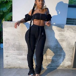 Gsuwoo Stacked Sweats